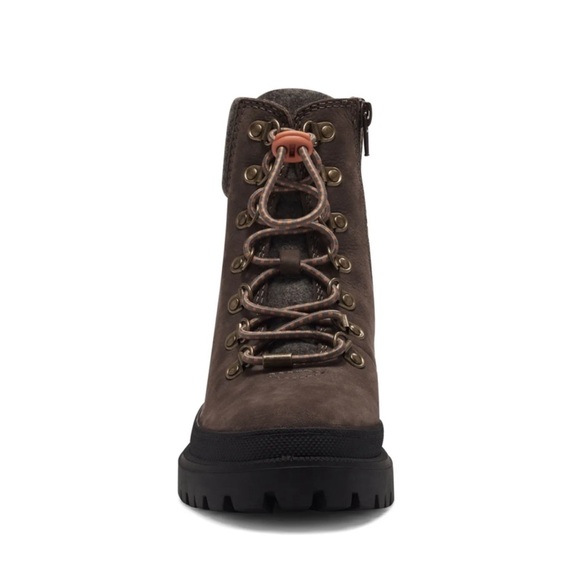 LUCKY BRAND Eavan Womens Suede Ankle Combat & Lace-Up Chunky Boots size 9 NWOT - Picture 4 of 16